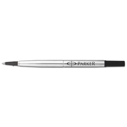Refill For Parker Roller Ball Pens, Medium Conical Tip, Black Ink