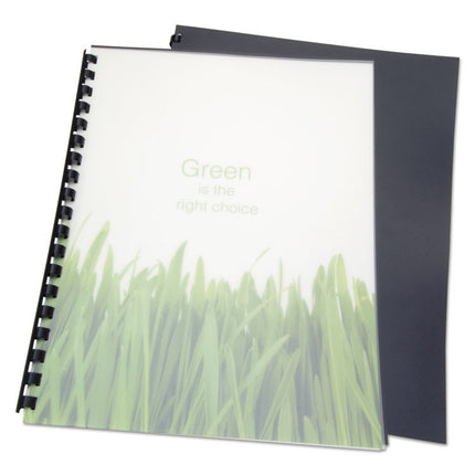 100% Recycled Poly Binding Cover, Black, 11 x 8.5, Unpunched, 25/Pack