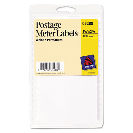 Postage Meter Labels For Pitney-Bowes Postage Machines, 1.5 X 2.75, White, 4/sheet, 40 Sheets/pack, (5288)