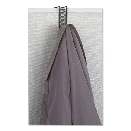 Onyx Panel/Door Coat Hook, Steel, Charcoal