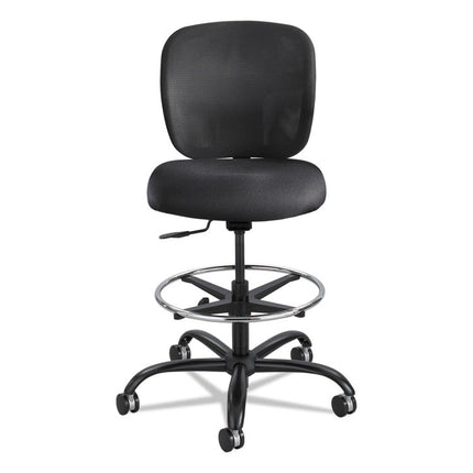 Vue Heavy-Duty Extended-Height Stool, Supports Up To 350 Lb, 23" To 32.5" Seat Height, Black Fabric