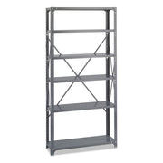 Commercial Steel Shelving Unit, Six-Shelf, 36w X 12d X 75h, Dark Gray