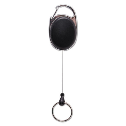 Carabiner-Style Retractable Id Card Reel, 30" Extension, Smoke, 6/pack