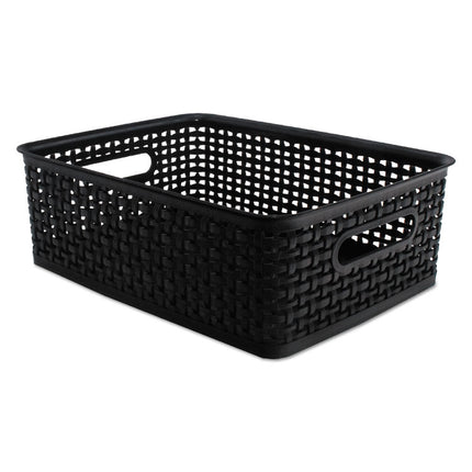 Weave Bins, 14.25 X 10.25 X 4.75, Black, 2/pack