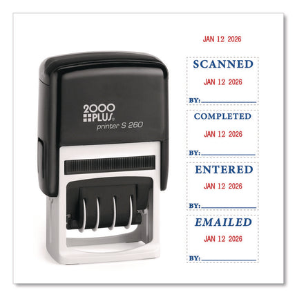 4 In 1 E-Message Dater, 0.94 X 1.75, Completed/emailed/entered/scanned