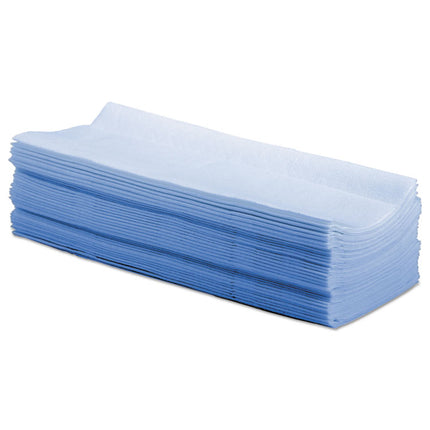 Hydrospun Wipers, 8.26 x 16.75, Blue, 100 Wipes/Box, 10 Boxes/Carton