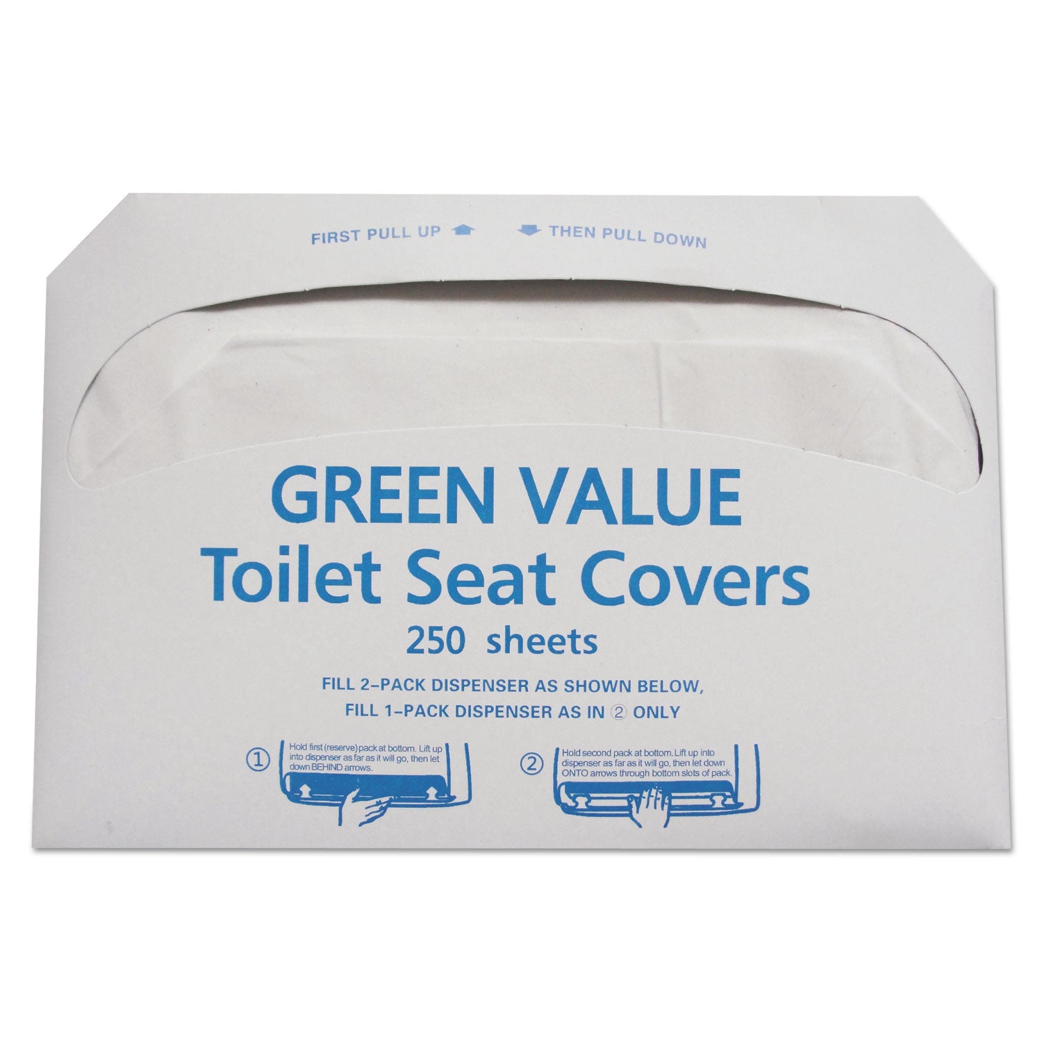 Half-Fold Toilet Seat Covers, 14.75 X 16.5, White, 5,000/carton