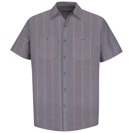 Red Kap® Men's Short Sleeve Industrial Stripe Work Shirt / SP24CR