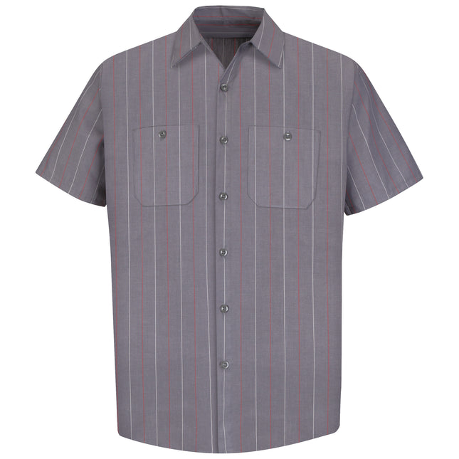 Red Kap® Men's Short Sleeve Industrial Stripe Work Shirt / SP24CR