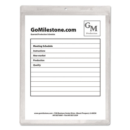 Clear Vinyl Shop Ticket Holders, Both Sides Clear, 15 Sheets, 8.5 x 11, 50/Box