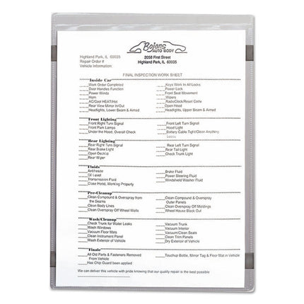 Magnetic Shop Ticket Holders, Super Heavyweight, 50 Sheets, 9 x 12, 15/Box