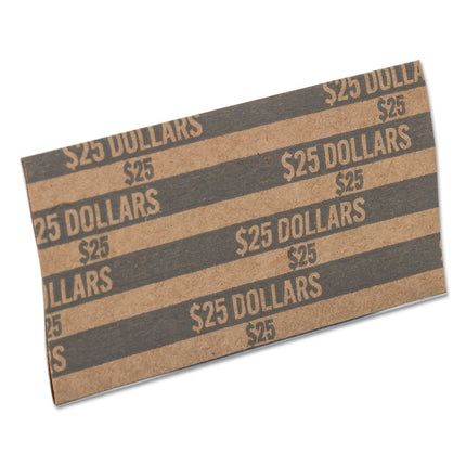 Flat Coin Wrappers, Dollar Coin, $25, Pop-Open Wrappers, 1000/box