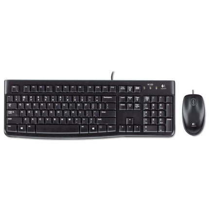 Mk120 Wired Keyboard + Mouse Combo, Usb 2.0, Black