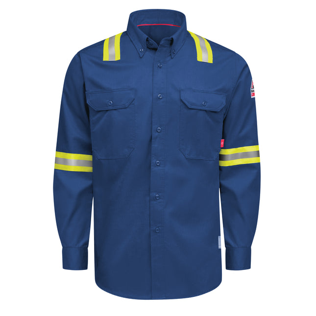 Bulwark® iQ Series Men’s Enhanced-Vis Midweight Comfort Woven Shirt / QS26RE