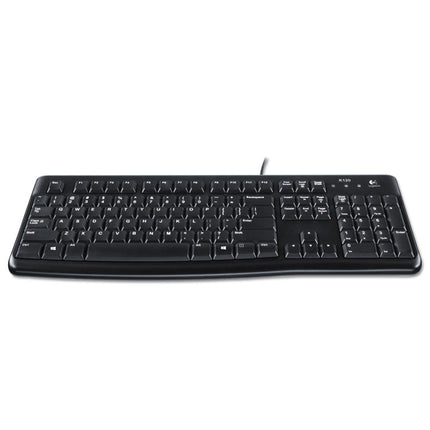 K120 Ergonomic Desktop Wired Keyboard, Usb, Black