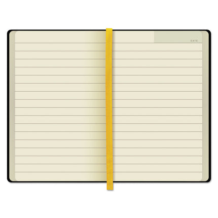 Idea Collective Journal with Elastic Closure, 1-Subject, Wide/Legal Rule, Black Hardcover, (96) 5.5 x 3.5 Sheets