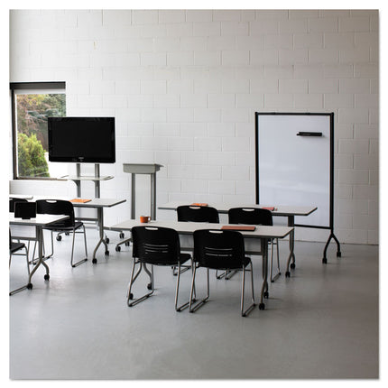 Impromptu Whiteboard Collaboration Screen, 36" x 60", White Surface, Black Metal/Plastic Frame