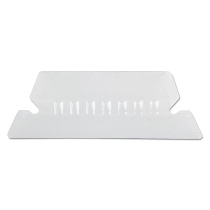 Transparent Colored Tabs For Hanging File Folders, 1/5-Cut, Clear, 2" Wide, 25/Pack