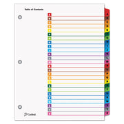 OneStep Printable Table of Contents and Dividers, 26-Tab, A to Z, 11 x 8.5, White, Assorted Tabs, 1 Set