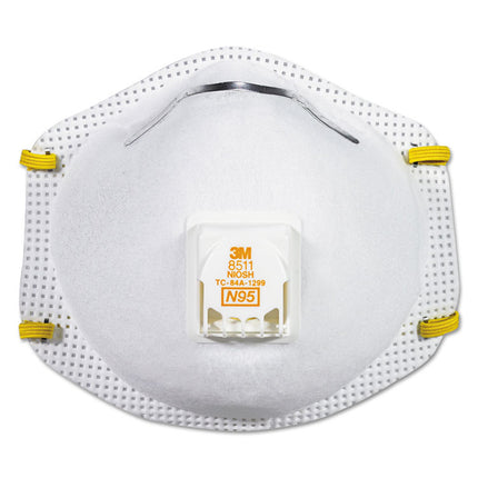 Particulate Respirator w/Cool Flow Exhalation Valve, Standard Size, 10/Box