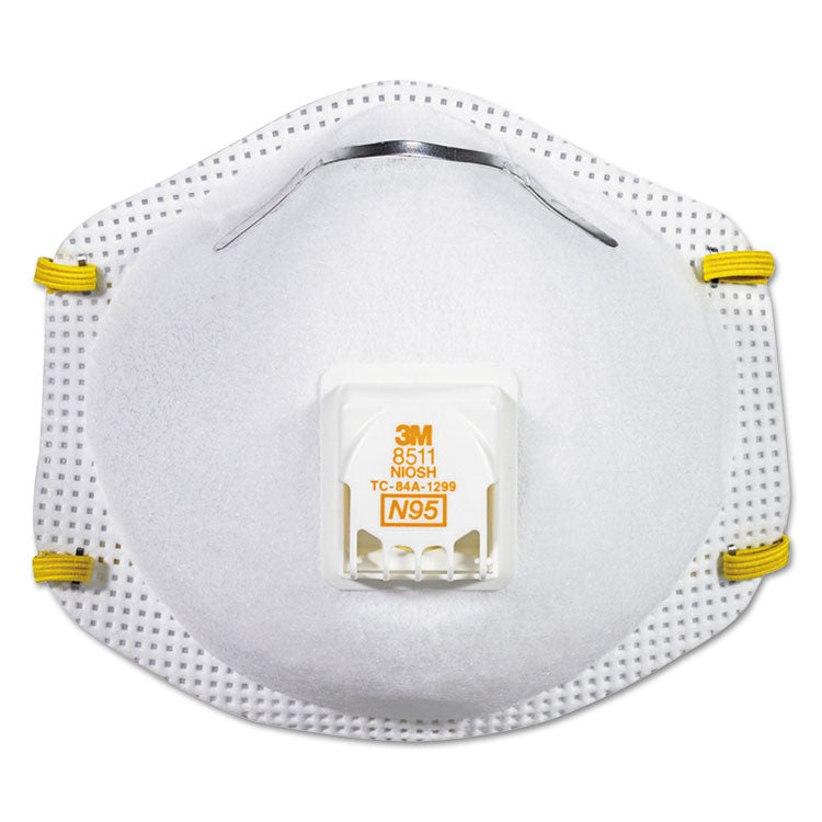 Particulate Respirator w/Cool Flow Exhalation Valve, Standard Size, 10/Box
