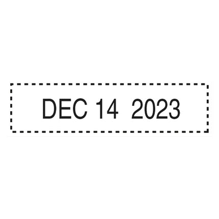 Professional Date Stamp, Self-Inking, 1.63" X 0.38", Black