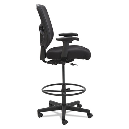 Alera Elusion Series Mesh Stool, Supports Up to 275 lb, 22.6" to 31.6" Seat Height, Black