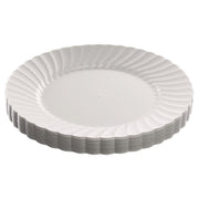 Classicware Plastic Dinnerware Plates, 9" Dia, White, 12/pack