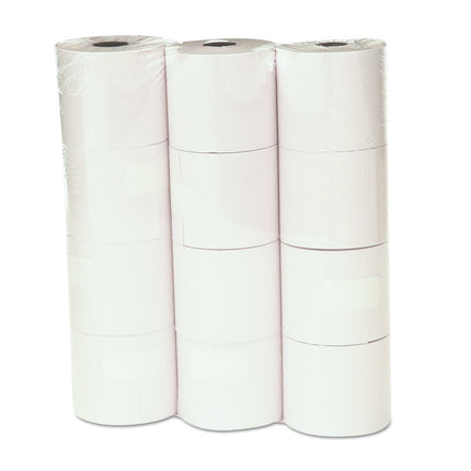 Impact And Inkjet Print Bond Paper Rolls, 0.5" Core, 2.25" X 130 Ft, White, 12/pack