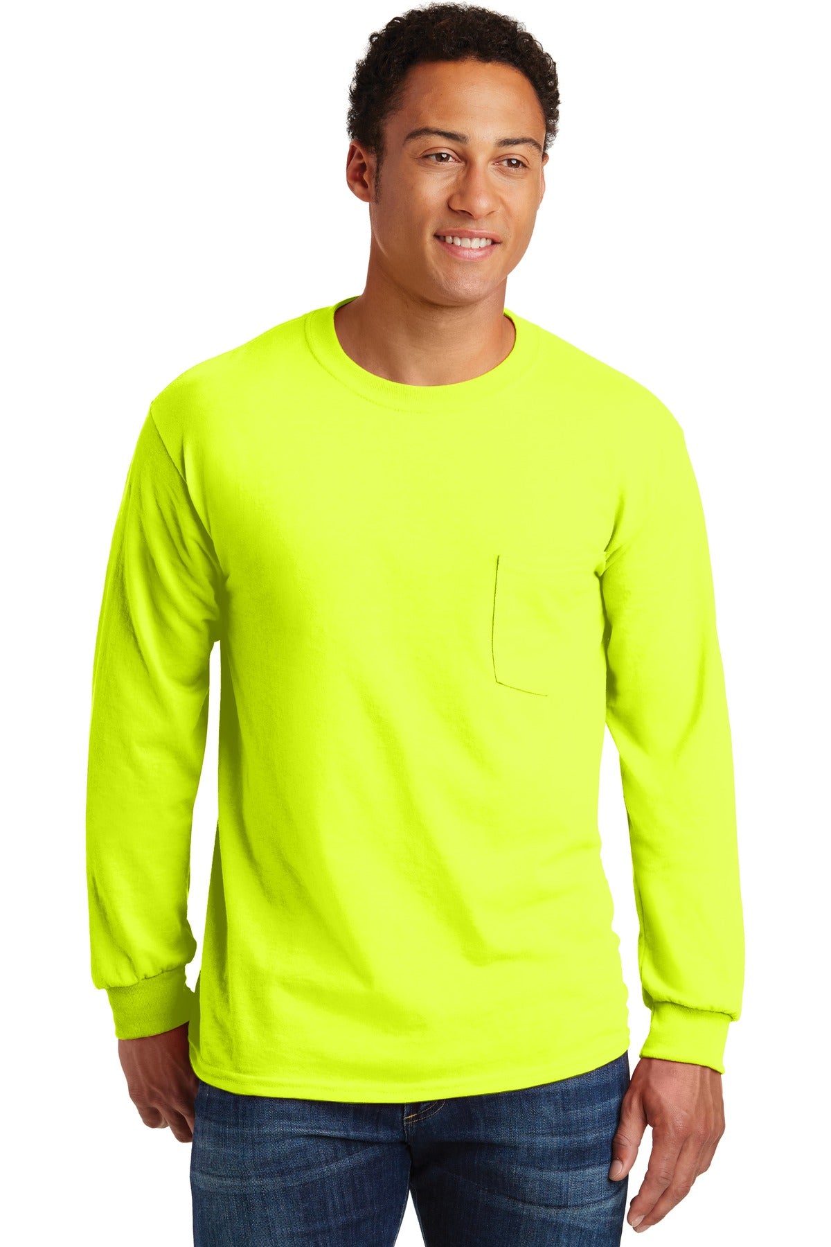 Gildan® - Ultra Cotton® 100% US Cotton Long Sleeve T-Shirt with Pocket  2410