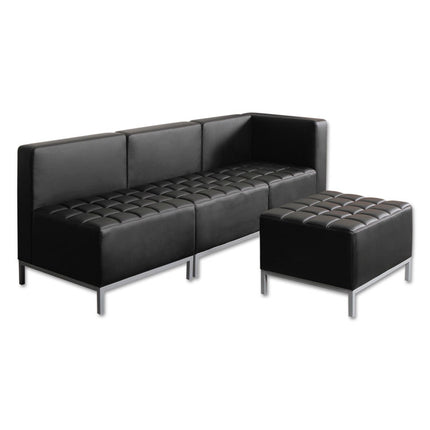 Alera QUB Series Armless L Sectional, Center Seat, 26.38" x 26.38" x 30.5", Black