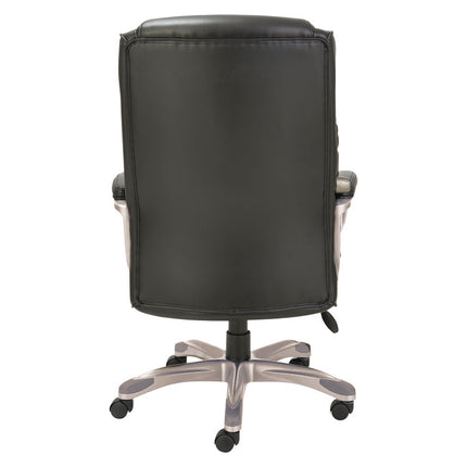Alera Veon Series Executive High-Back Bonded Leather Chair, Supports Up To 275 Lb, Black Seat/back, Graphite Base
