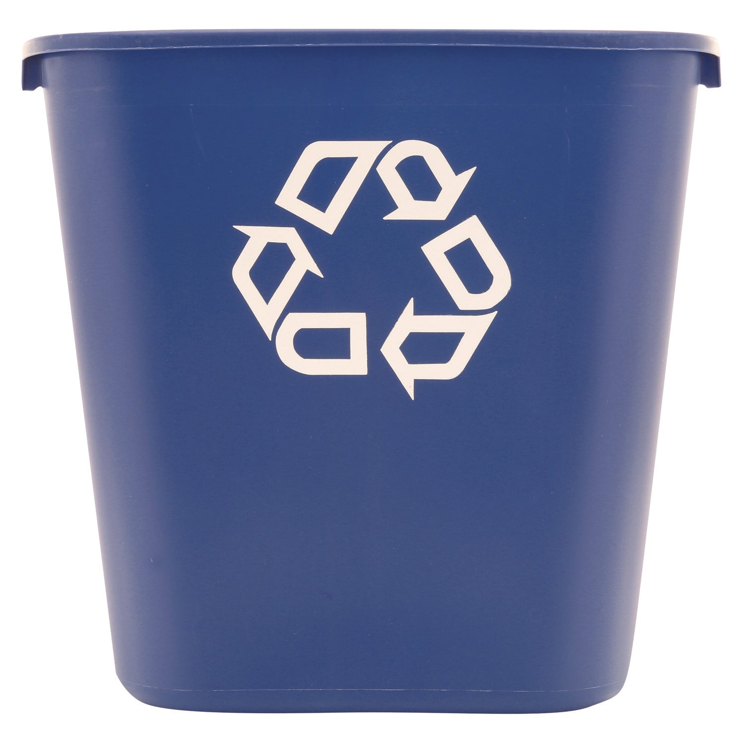 Deskside Recycling Container, Medium, 28.13 qt, Plastic, Blue