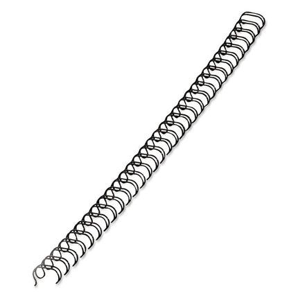 Wire Bindings, 1/4" Diameter, 35 Sheet Capacity, Black, 25/pack