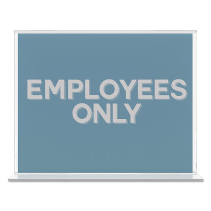 Classic Image Double-Sided Sign Holder, 11 x 8.5 Insert, Clear