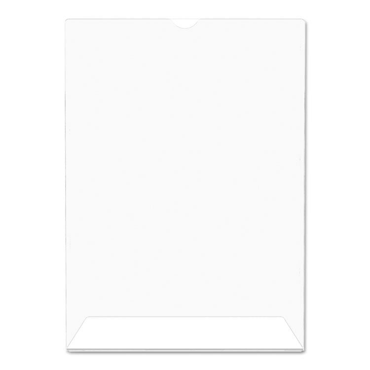 Superior Image Slanted Sign Holder, Portrait, 5 X 7 Insert, Clear
