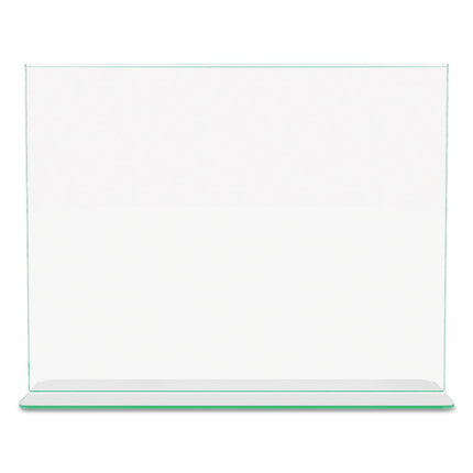 Superior Image Premium Green Edge Sign Holders, 11 x 8.5 Insert, Clear/Green