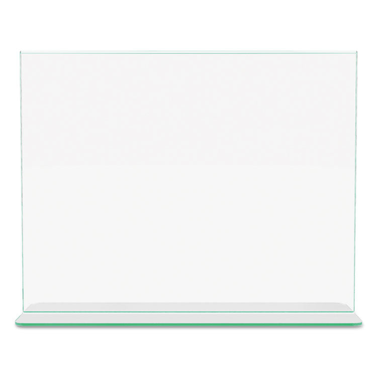 Superior Image Premium Green Edge Sign Holders, 11 x 8.5 Insert, Clear/Green