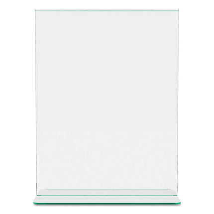 Superior Image Premium Green Edge Sign Holders, 8.5 x 11 Insert, Clear/Green