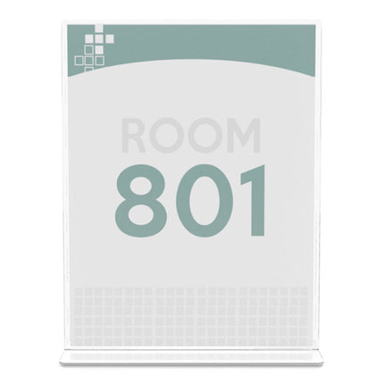 Superior Image Double Sided Sign Holder, 8.5 x 11 Insert, Clear
