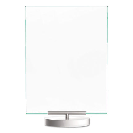 Superior Image Swivel Sign Holder w/Green Edge, 8.5 x 11 Insert, Silver Base