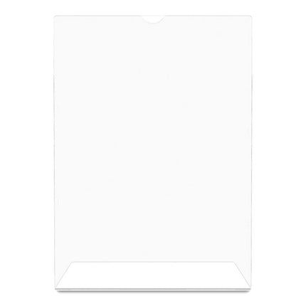 Superior Image Slanted Sign Holder, Portrait, 8.5 x 11 Insert, Clear