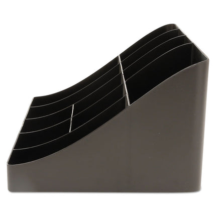 11-Compartment Coffee Condiment Organizer, 18.25 x 6.63 x 9.78, Black