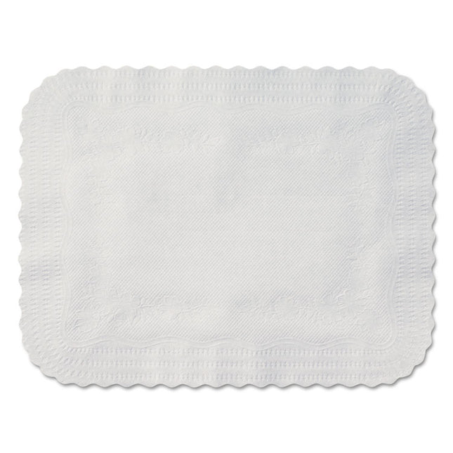 Scalloped Edge Traymat, Bond Paper, White, 19.13 X 14, 1,000/carton