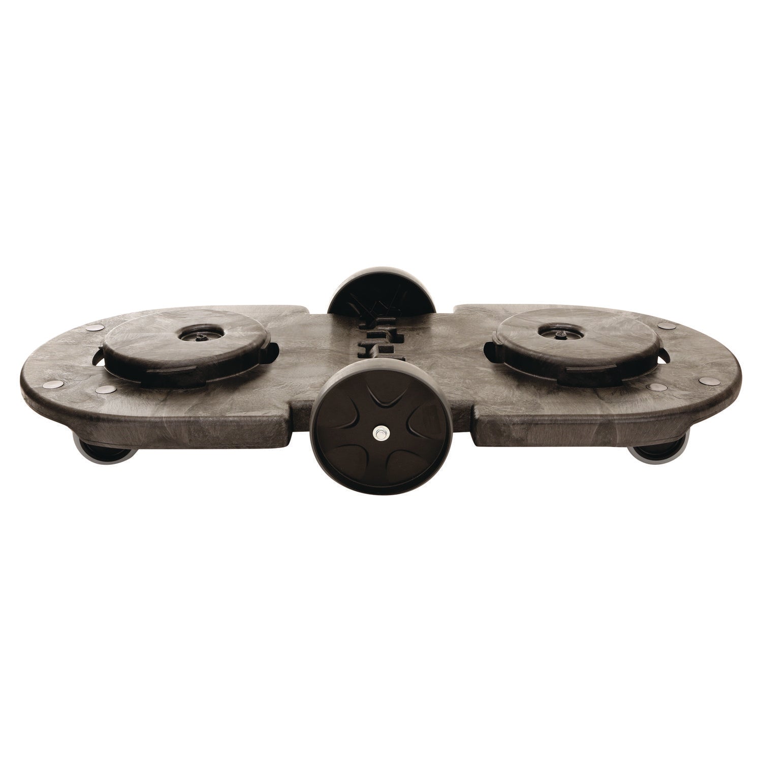 BRUTE Tandem Dolly, Two-Container, 300 lb Capacity, 20.25w x 45d x 8h, Black