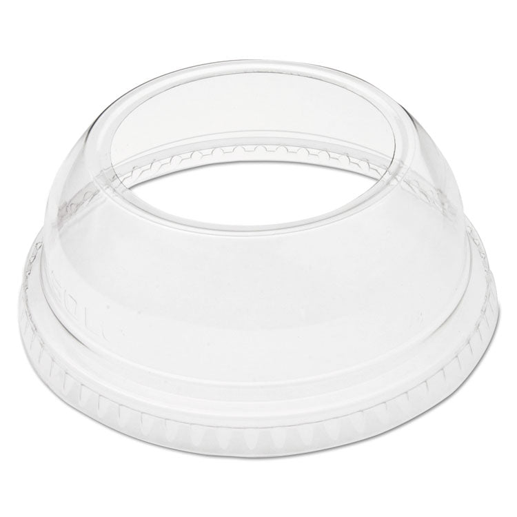 Open-Top Dome Lid, With 1.9" dia Hole, Fits 9 oz to 22 oz Cold Cups, Plastic, Clear, 1,000/Carton