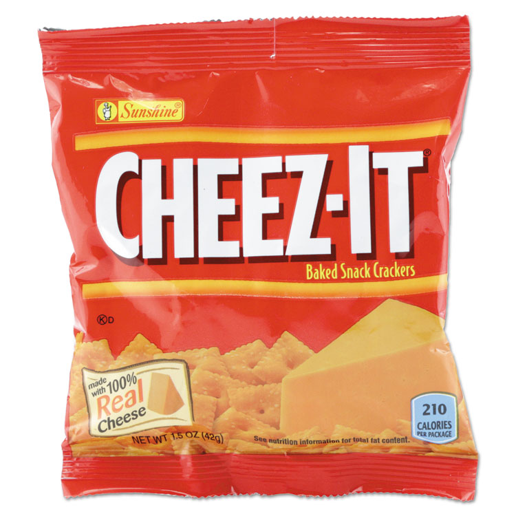 Cheez-It Crackers, Original, 1.5 Oz Pack, 45 Packs/carton