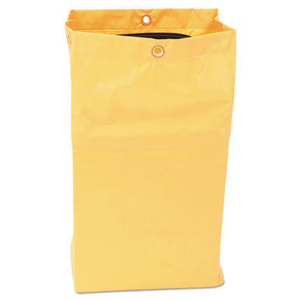 Zippered Vinyl Cleaning Cart Bag for Rubbermaid Commercial FG6173-88, 24 gal, 6.5" x 9.13" x 17.25", Black, 4/Carton