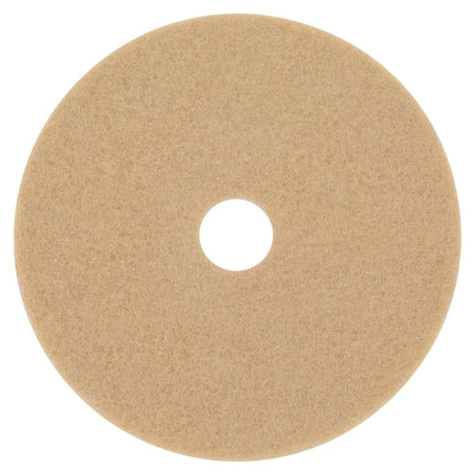 Ultra High-Speed Floor Burnishing Pads 3400, 17" Diameter, Tan, 5/carton