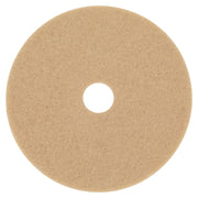 Ultra High-Speed Floor Burnishing Pads 3400, 20" Diameter, Tan, 5/carton